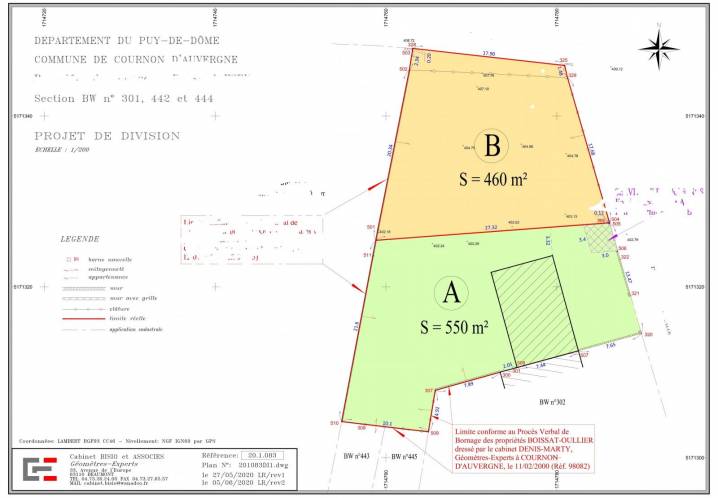 Terrain • Vente • 460m2 • Cournon-d'Auvergne