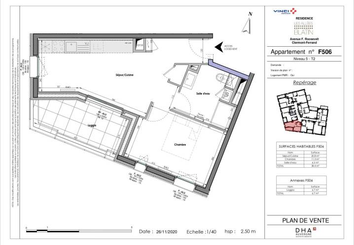 Appartement • Location • 38m2 • Clermont-Ferrand