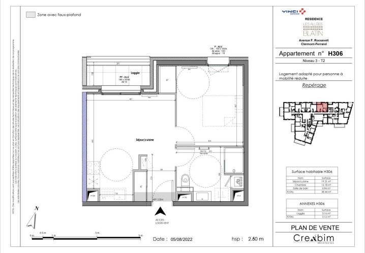 Appartement • Location • 38m2 • Clermont-Ferrand